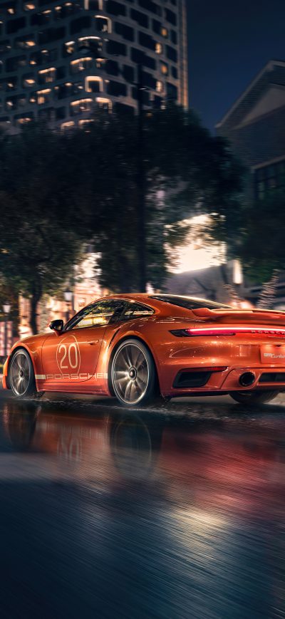 Fond d'écran iPhone Porsche In Night 5k