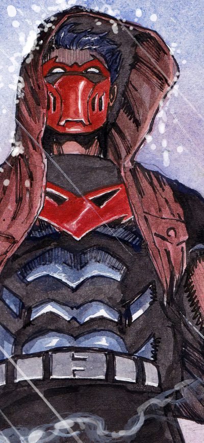 Fond d'écran iPhone Red Hood Comic Art 4k