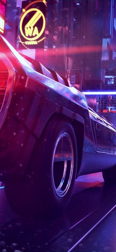 Fond d'écran iPhone Retrowave Car