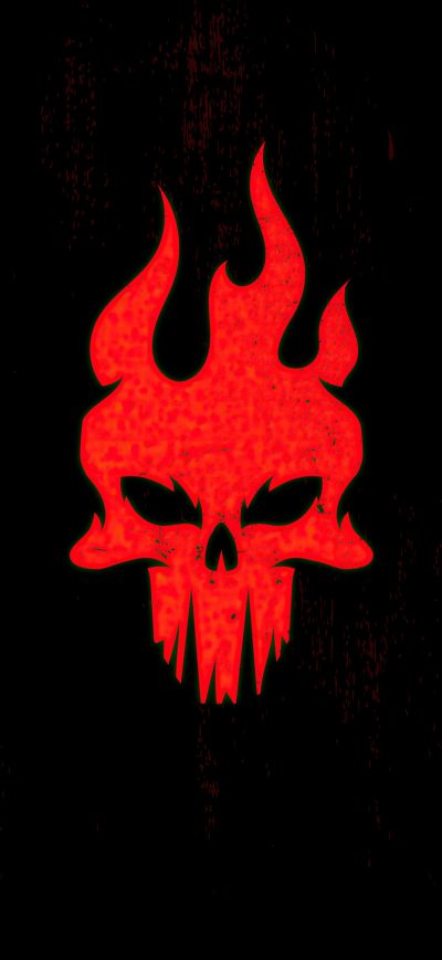 Fond d'écran iPhone Red Skull Minimal Light 4k