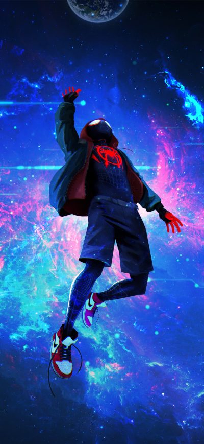 Fond d'écran iPhone Spiderman Miles Lost In Space 4k