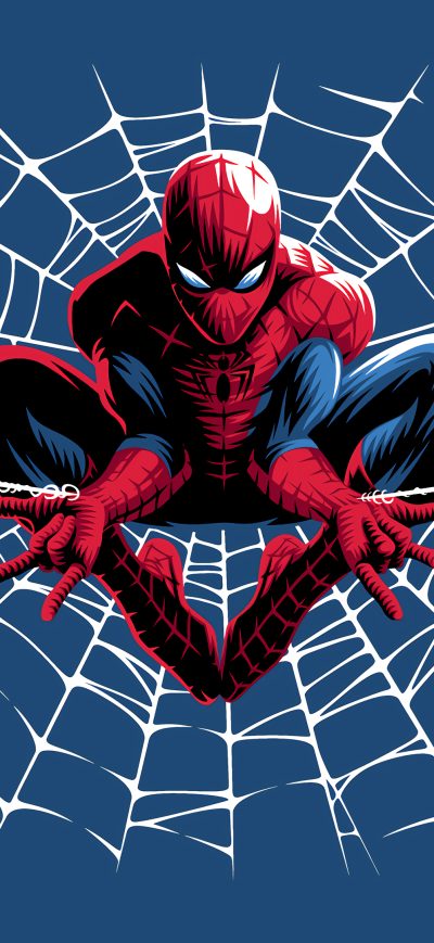 Fond d'écran iPhone Spiderman Web Minimal 4k