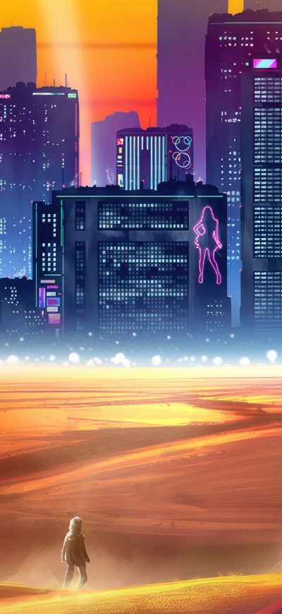 Fond d'écran iPhone Blazing Dreams In The Neon Sands