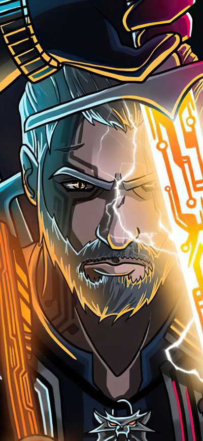 Fond d'écran iPhone Cyberpunk2077 Geralt Of Rivia