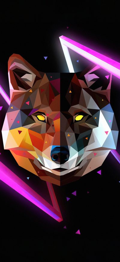 Fond d'écran iPhone Wolf Minimal Justin Maller 4k