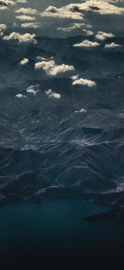Fond d'écran iPhone Aerial Sky Cloud Mountain Peak Landscape 4k