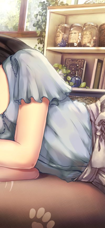 Fond d'écran iPhone Cute Anime Girl Laying Down