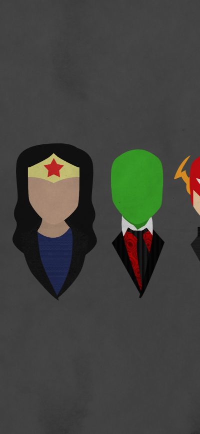 Fond d'écran iPhone Justice League Characters Dressed Minimalism