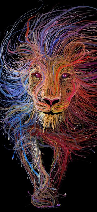 Fond d'écran iPhone Lion Wires Art
