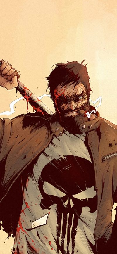 Fond d'écran iPhone The Punisher Marvel Comics Artwork