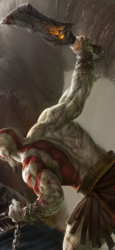 Fond d'écran iPhone Kratos God Of War Ascension 5k