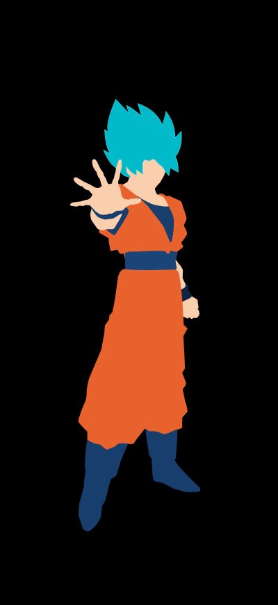 Fond d'écran Goku Minimalism 8k sur iPhone
