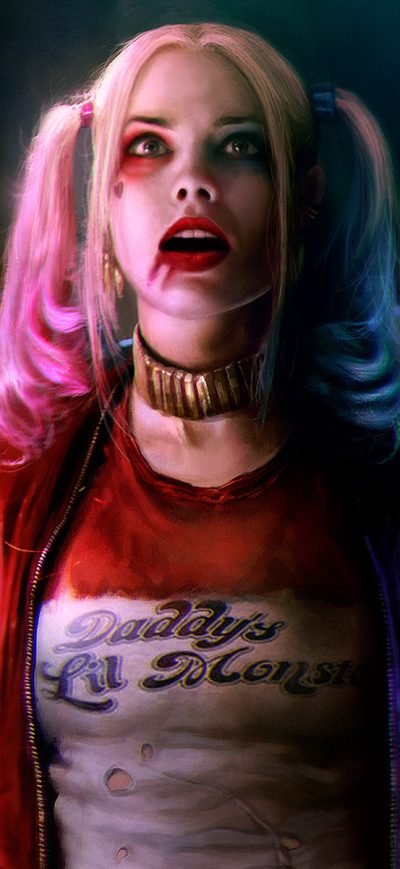 Fond d'écran Margot Robbie As Harley Quinn sur iPhone