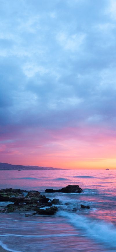 Fond d'écran iPhone Rocks Sunrise Cloudscape 4k