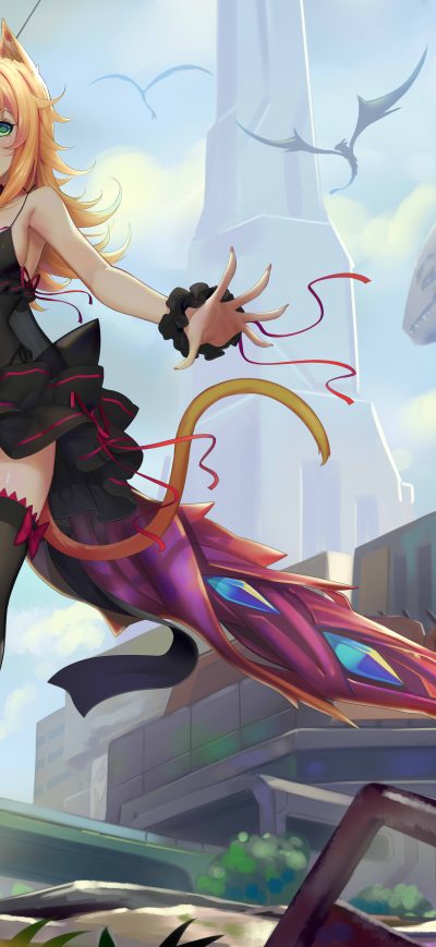 Fond d'écran iPhone Anime Women Sword 8k