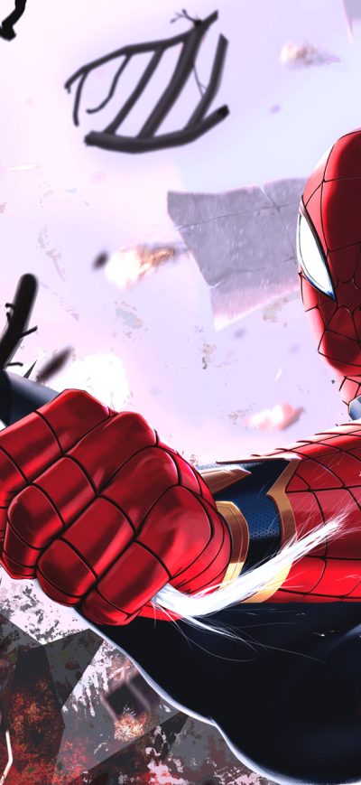 Fond d'écran iPhone Spidey Infinity War Armor