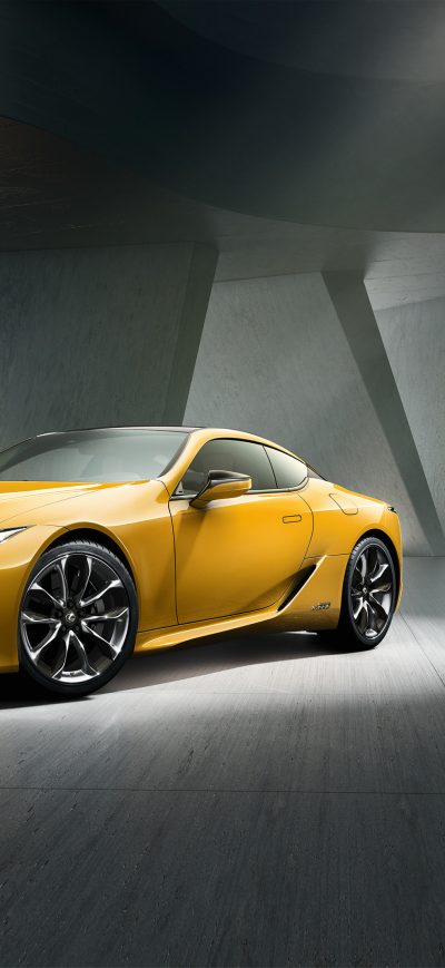 Fond d'écran iPhone Lexus LC 500h Yellow Edition 2018