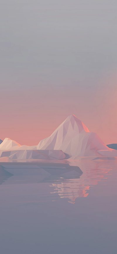 Fond d'écran iPhone Iceberg Minimalist 4k