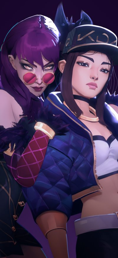 Fond d'écran Kda Akali And Evelynn League Of Legends sur iPhone