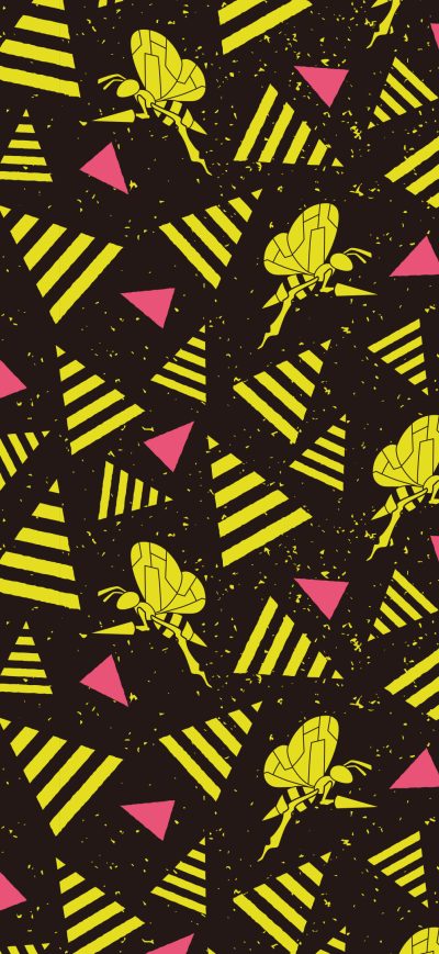 Fond d'écran iPhone Insect Vector Pattern 4k