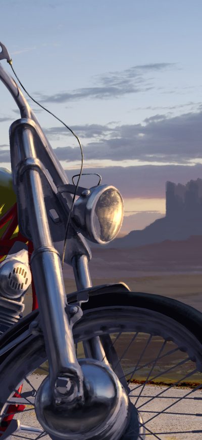 Fond d'écran iPhone Bike Rider Digital Art 5k