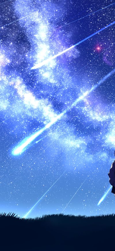 Fond d'écran iPhone Anime Girl Meteor Streak 10k