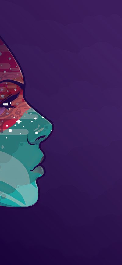 Fond d'écran iPhone Girl Face Tattoo 4k