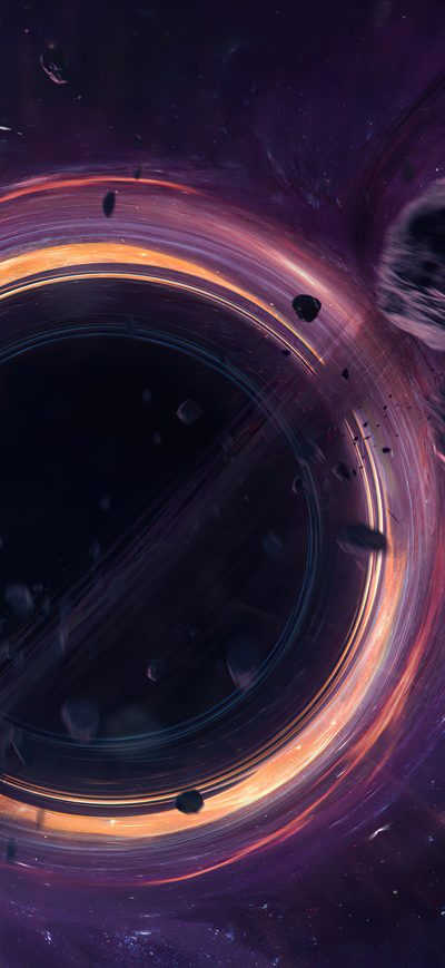 Fond d'écran iPhone Astronaut Entering Black Hole 4k