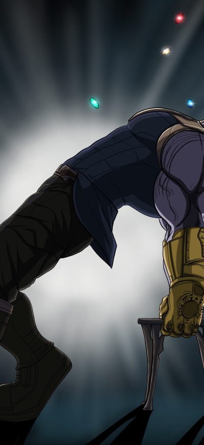 Fond d'écran iPhone Thanos Funny Artwork
