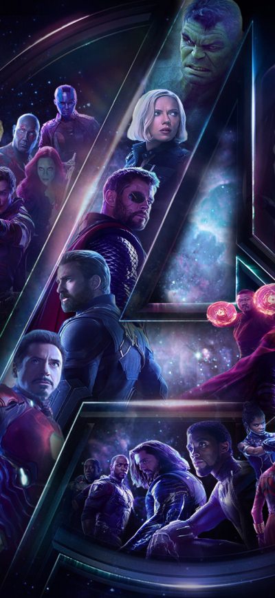 Fond d'écran iPhone Avengers Infinity War Characters Poster