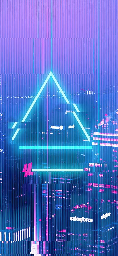 Fond d'écran iPhone City Glitch 4k