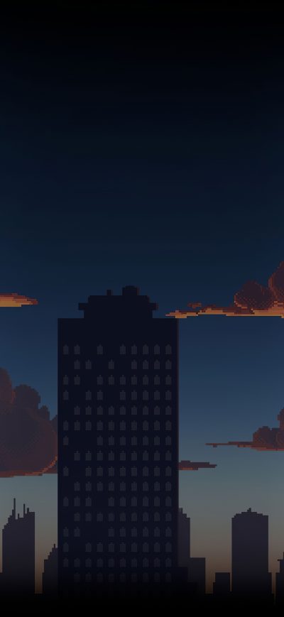 Fond d'écran iPhone City Buildings Pixel Art 4k