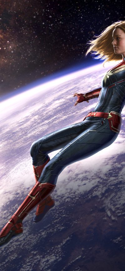 Fond d'écran iPhone Captain Marvel New Concept Artwork