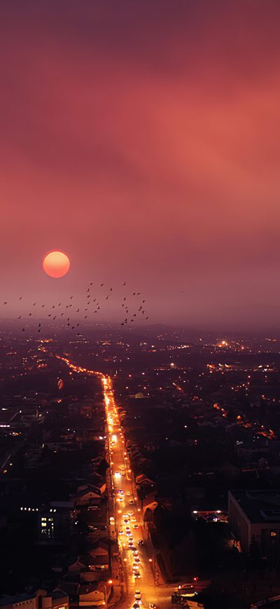 Fond d'écran iPhone Beautiful City Morning Lights 4k