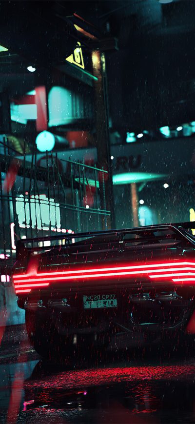 Fond d'écran iPhone Samurai Sword Girl Cyberpunk 2077