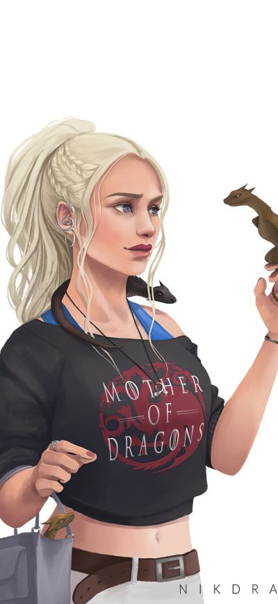 Fond d'écran iPhone Daenerys Targaryen Game Of Thrones Art 4k
