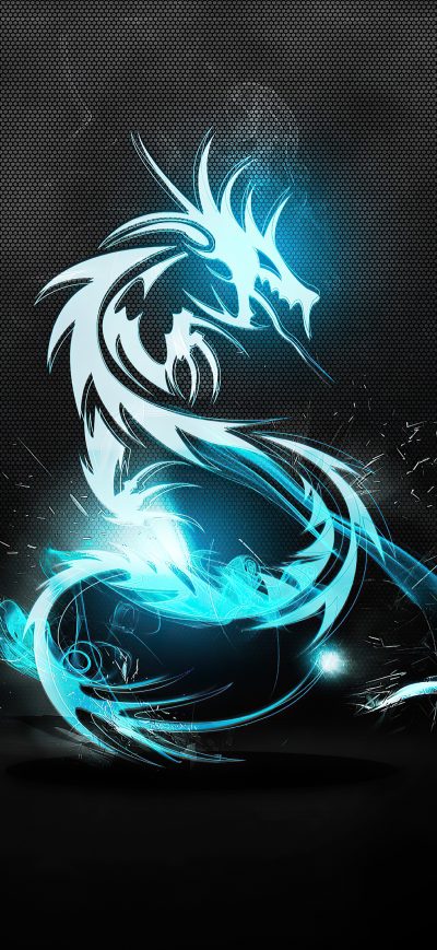Fond d'écran iPhone Dark Dragon Minimal 4k