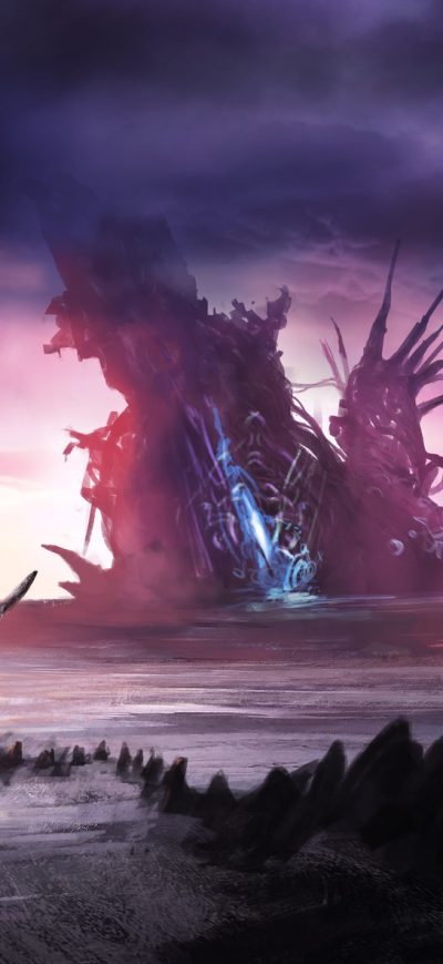 Fond d'écran iPhone Dragon Dark Sky Fantasy Art