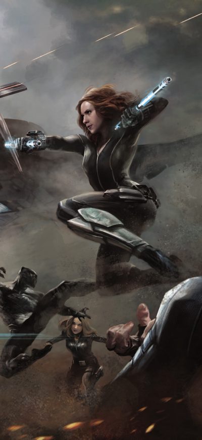 Fond d'écran iPhone Captain Vs Iron Man Team Artwork