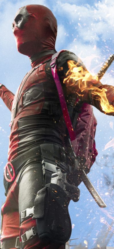 Fond d'écran iPhone Deadpool Burning On The Edge