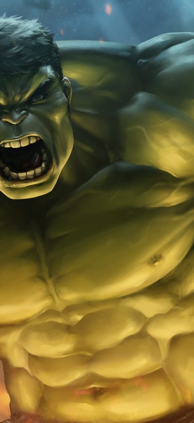 Fond d'écran iPhone Hulk Smash Art