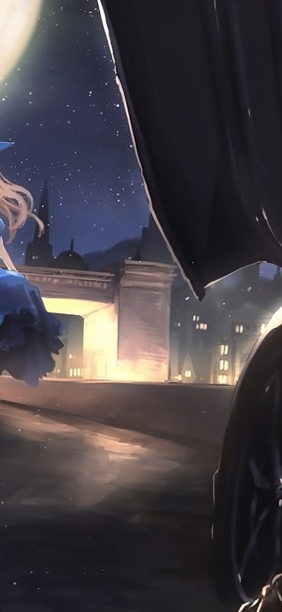 Fond d'écran iPhone Anime Car And Blonde Girl Gangster
