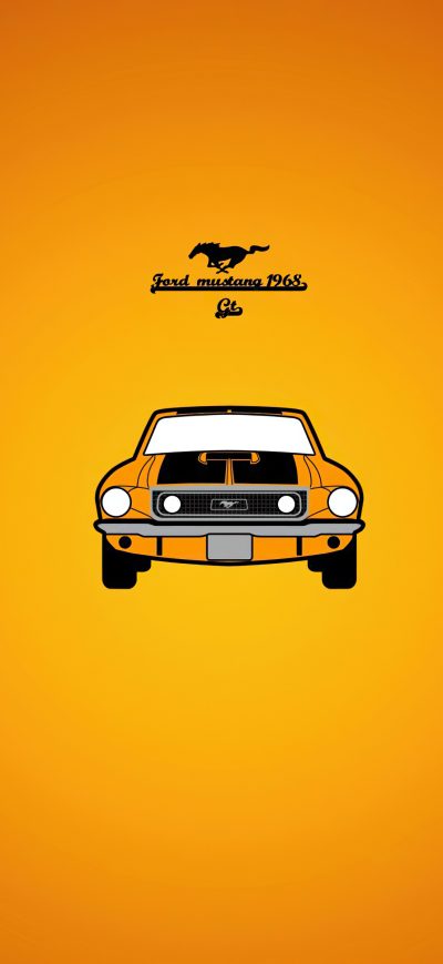Fond d'écran Ford Mustang 1968 sur iPhone