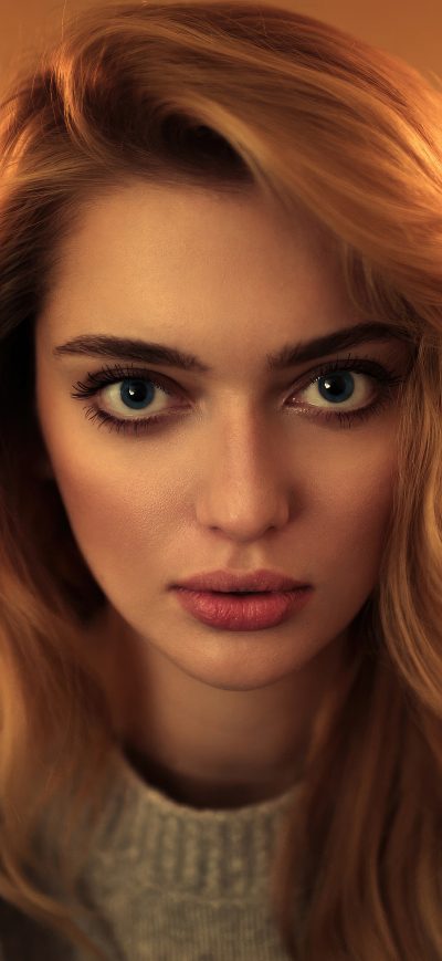 Fond d'écran iPhone Blue Eyes Girl Blonde Beauty 4k