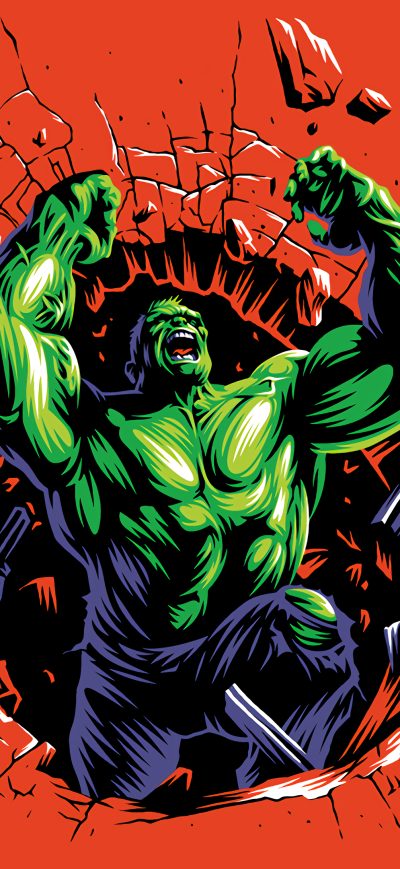 Fond d'écran iPhone Hulk Illustration 4k