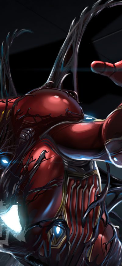 Fond d'écran iPhone Venom Invasion Of Ironman Base 4k