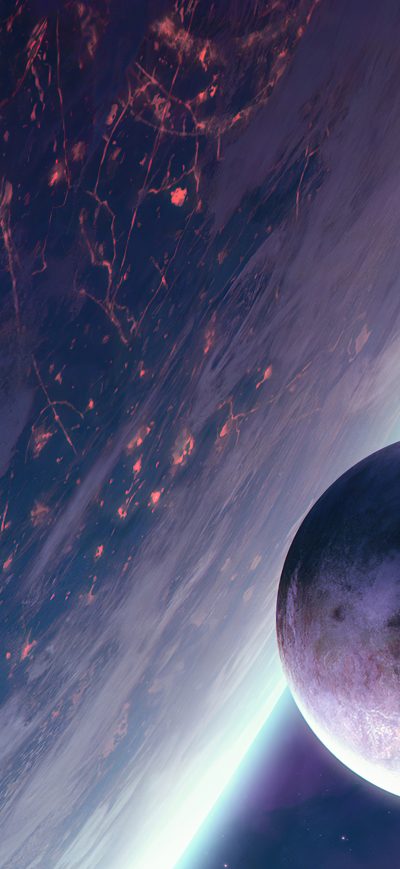 Fond d'écran iPhone Planets In Galaxy 4k