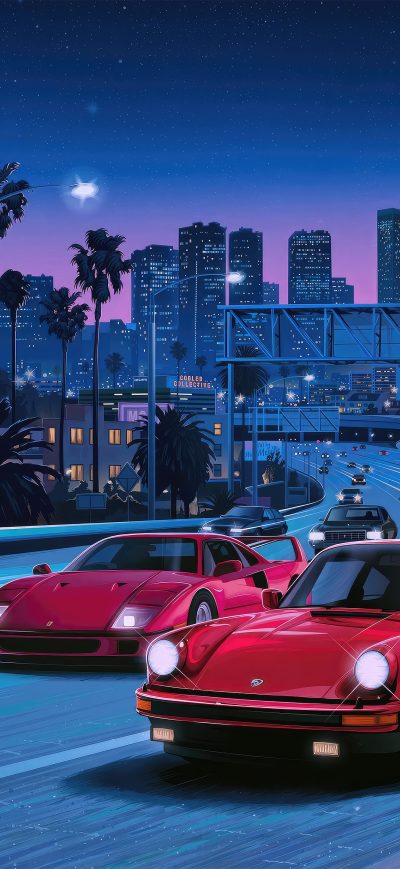 Fond d'écran iPhone Porsche Ferrari Retro Ride