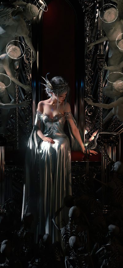 Fond d'écran iPhone Queen Sitting On Throne