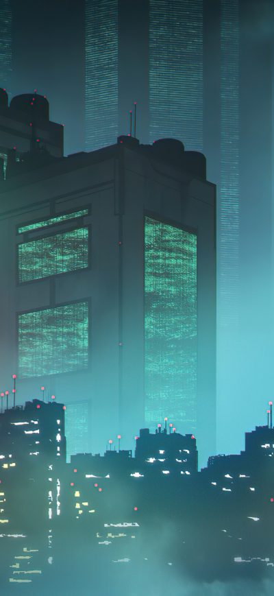 Fond d'écran iPhone Huge City Buildings Scifi 4k